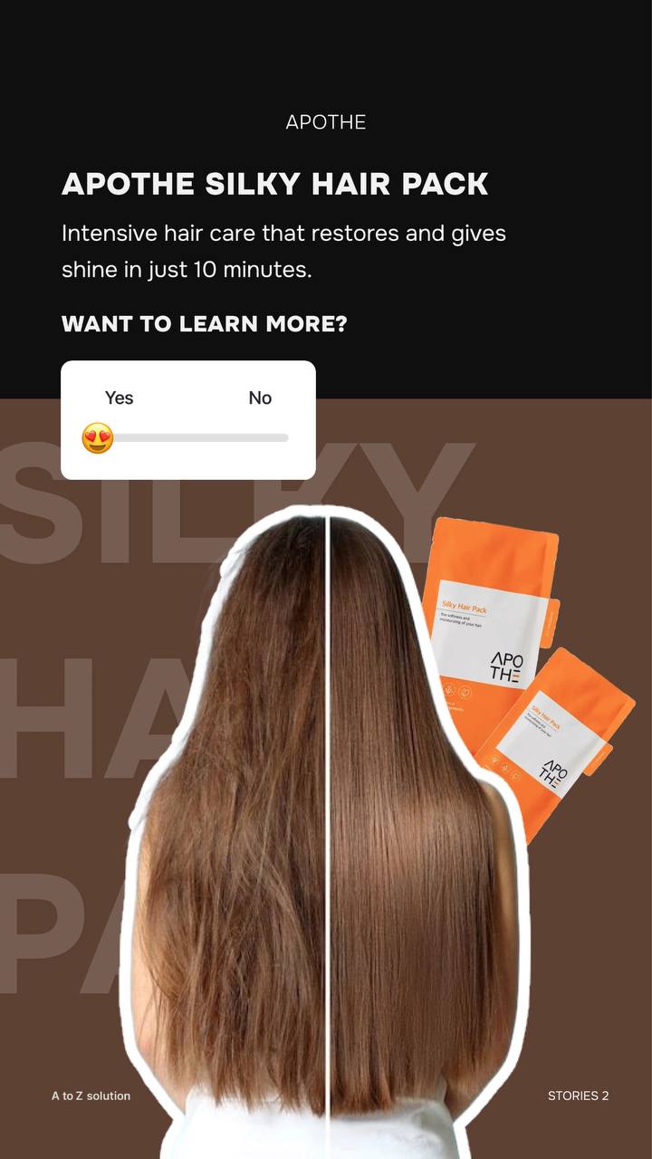 APOTHE Silky Hair Pack - 35ml × 5 Sheets