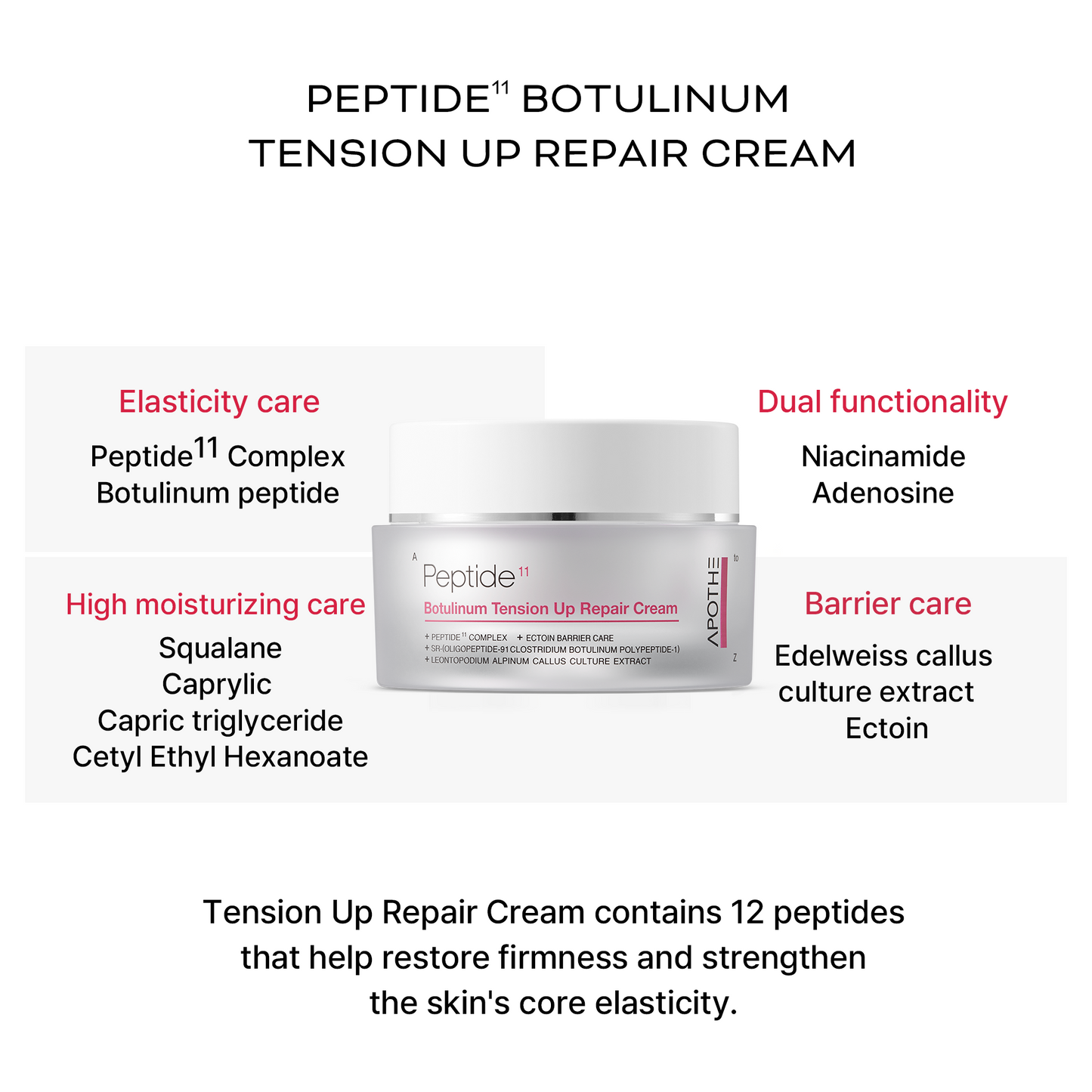 APOTHE Peptide Botulinum Tension Up Repair Cream 50ml/1.69fl.oz.